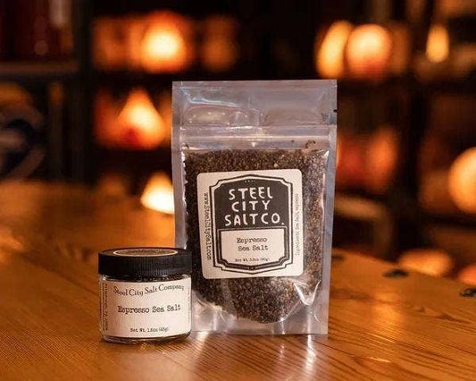 Espresso Salt: 1.6oz Pinch Jar