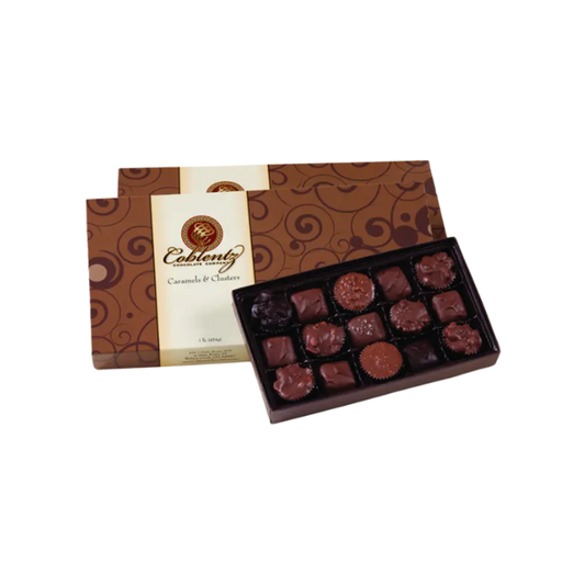 Caramels and Clusters Gift Box, 8 oz