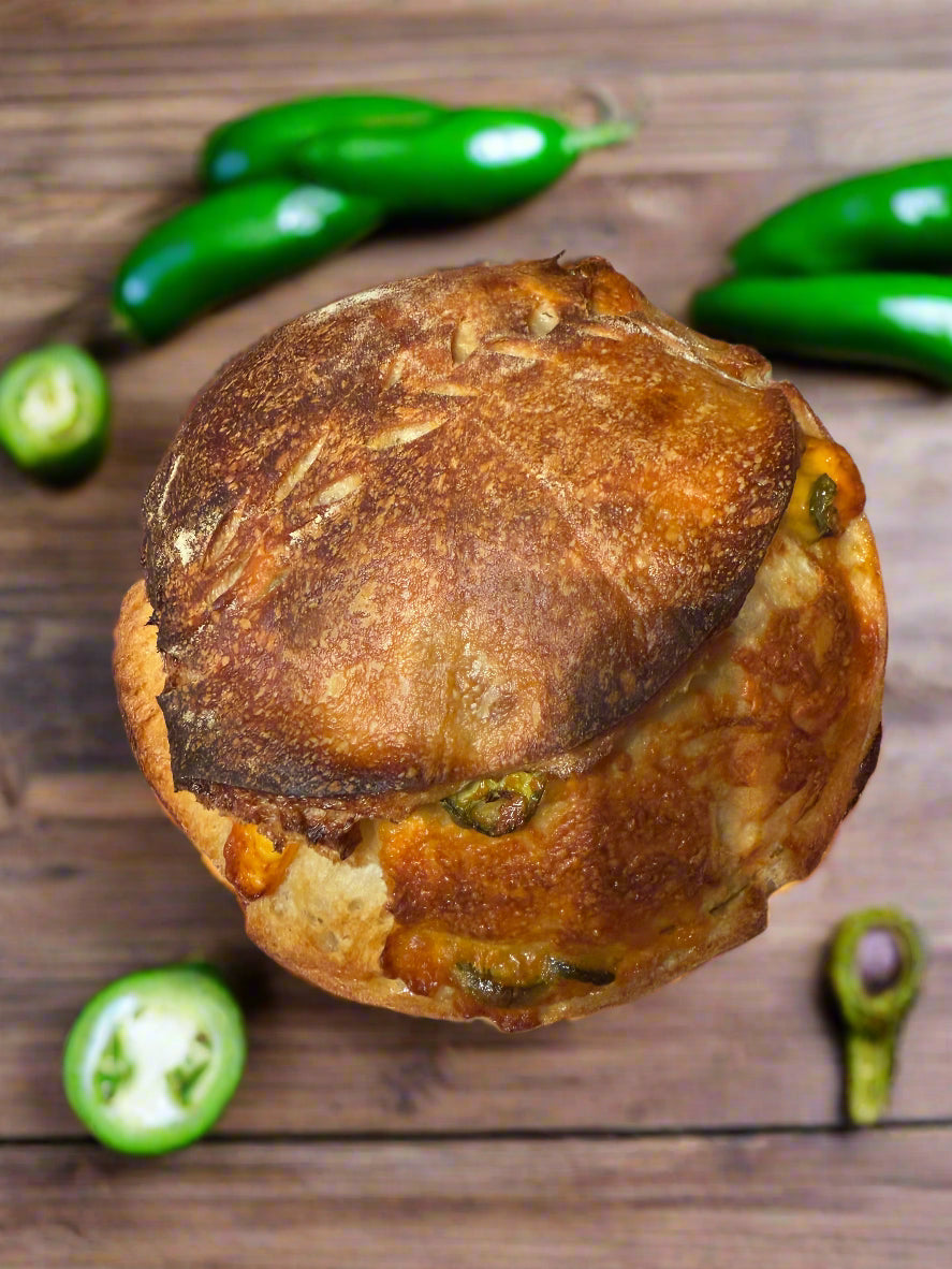 Jalapeno Cheddar Sourdough Bread Boule