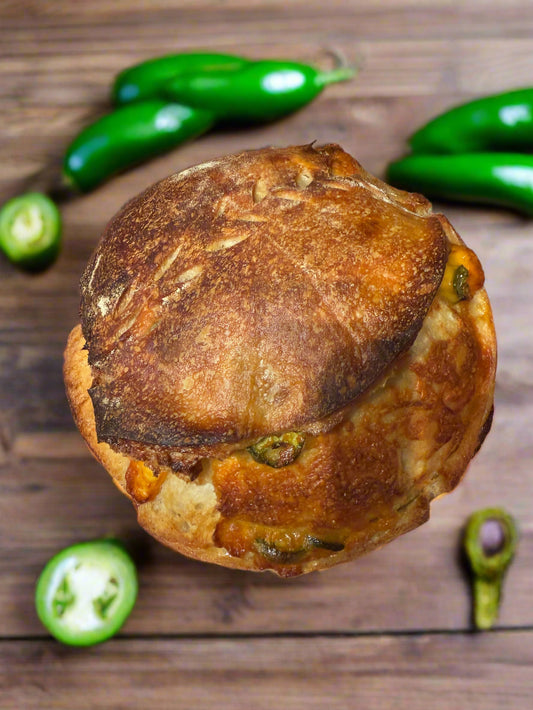 Jalapeno Cheddar Sourdough Bread Boule