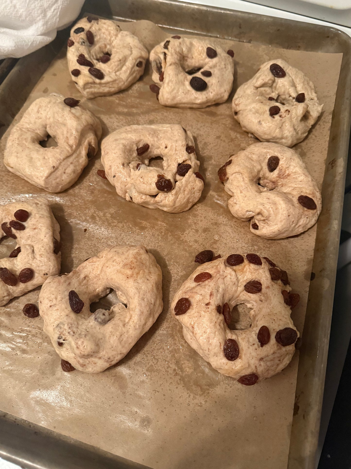 Sourdough Cinnamon Raisin Bagels