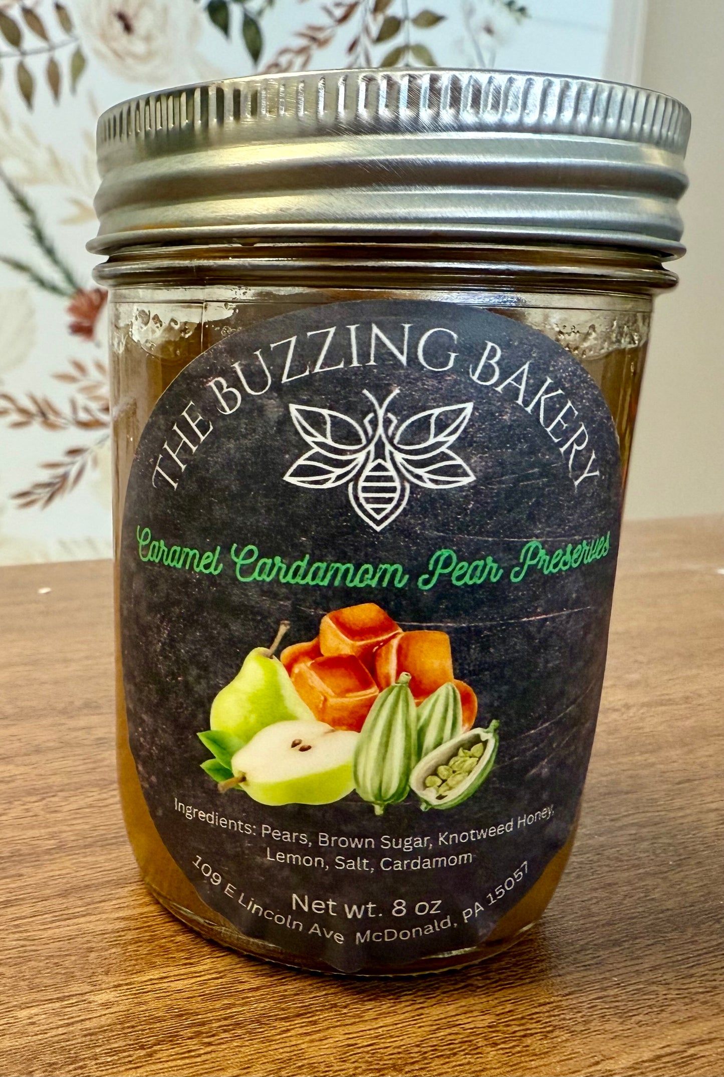Caramel Cardamom Pear Preserves