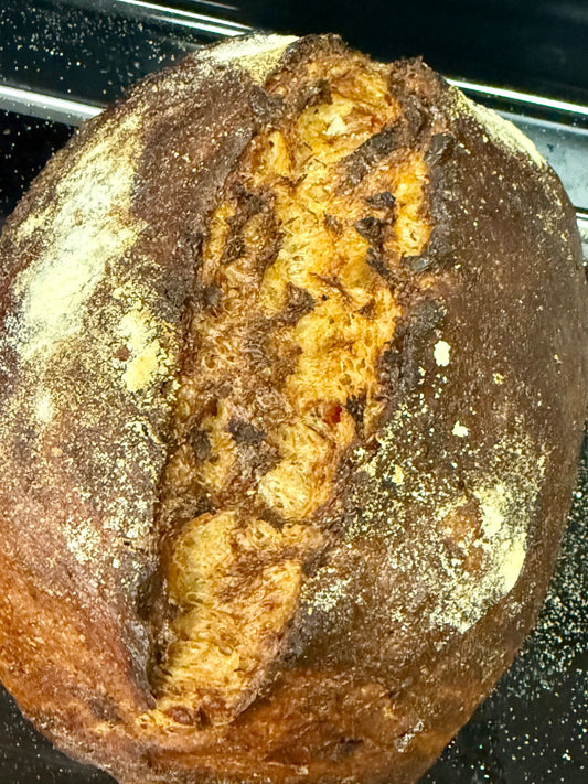 Tomato Basil Sourdough Boule