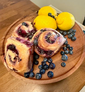 Blueberry Lemon  Rolls with Lemon Glaze